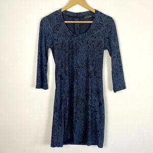 Cut Loose Blue and Black Floral Dress